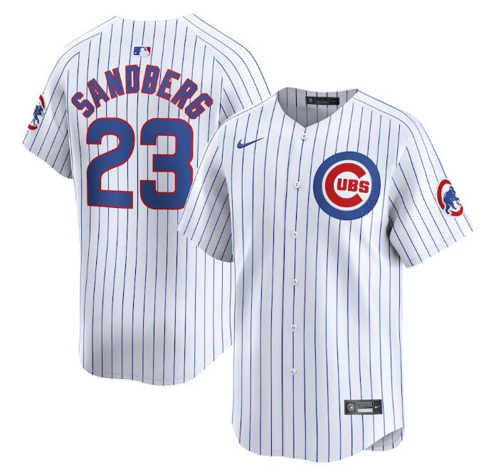 Men's Chicago Cubs #23 Ryne Sandberg White Cool Base Stitched Baseball Jersey